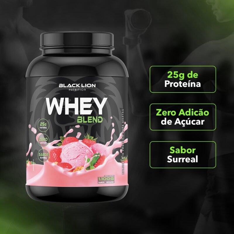 WHEY BLEND 1,1KG - MORANGO - Image 2