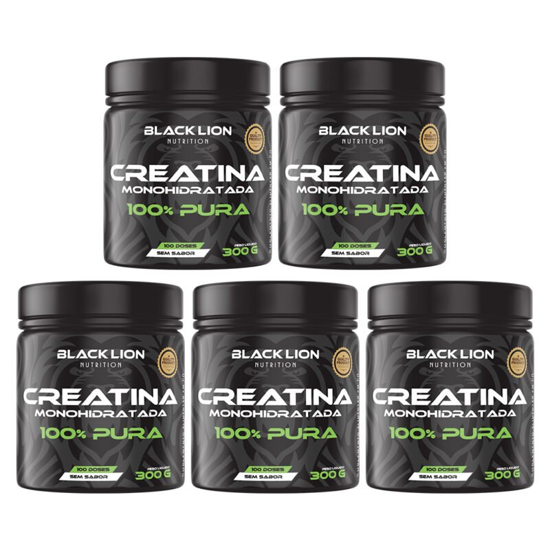 KIT 05 CREATINAS 100% PURA 300G